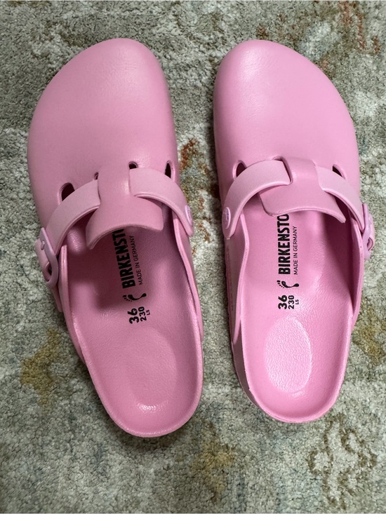 Birkenstock Shoes - Birkenstock Bubblegum Pink Boston Slip-On Clogs